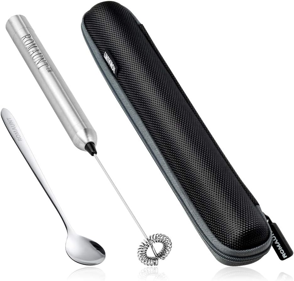Electric Milk Frother Handheld - 휴대용 우유 거품기, 전동 배터리 작동식,