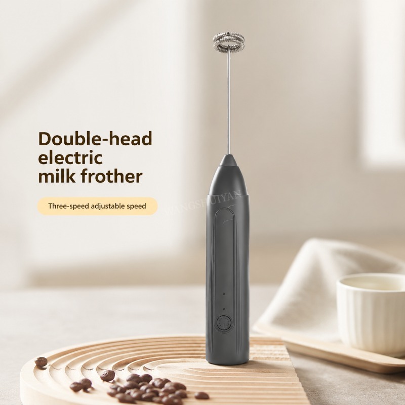 Electric Milk Frother Handheld - 미니 우유 거품기 USB 충전식 3단