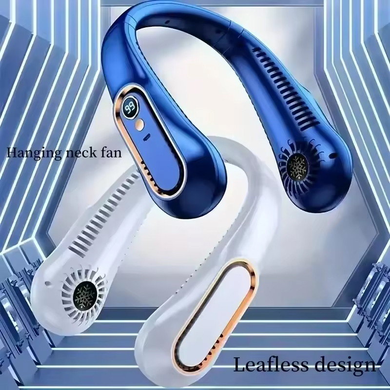 Portable Blender Usb Rechargeable - 목걸이형 선풍기 디지털 디스플레이 파워 벤틸라도르