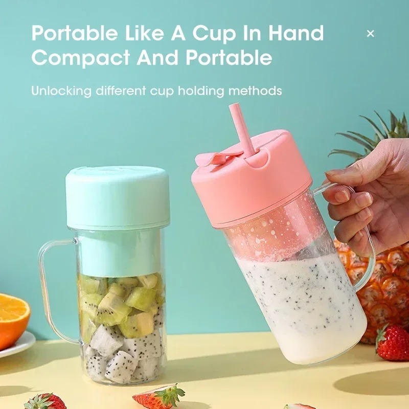 휴대용 USB 충전식 미니 블렌더 쥬서 컵, 빨대 포함 - Portable Blender Usb Rechargeable 리뷰 및 가격